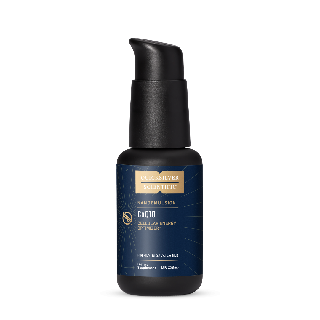 Quicksilver Scientific Nanoemulsion COQ10 Cellular Energy Optimizer Highly Bioavailable Dietary Supplement 1.7 FL OZ (50mL)