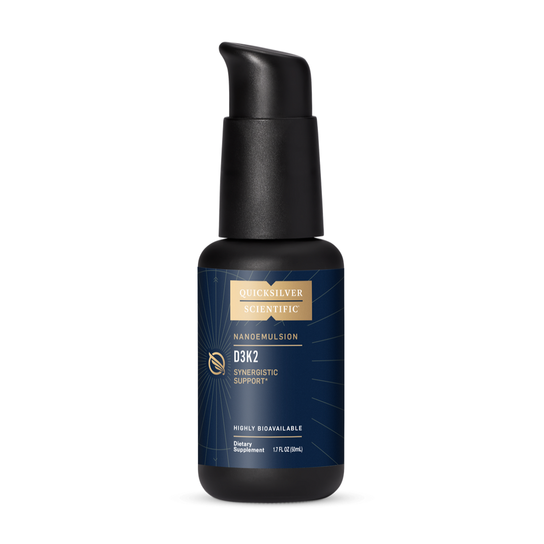 Quicksilver Scientific Nanoemulsion D 3 K 2 Synergistic Support Highly Bioavailable Dietary Supplement 1.7 FL OZ (50mL)