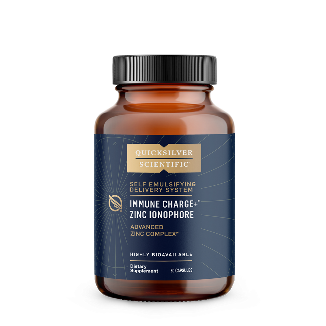 Quicksilver Scientific Self Emulsifying Delivery System Immune Charge Zinc Ionophore Advanced Zinc Complex Highly Bioavailable Dietary Supplement 80 Capsules