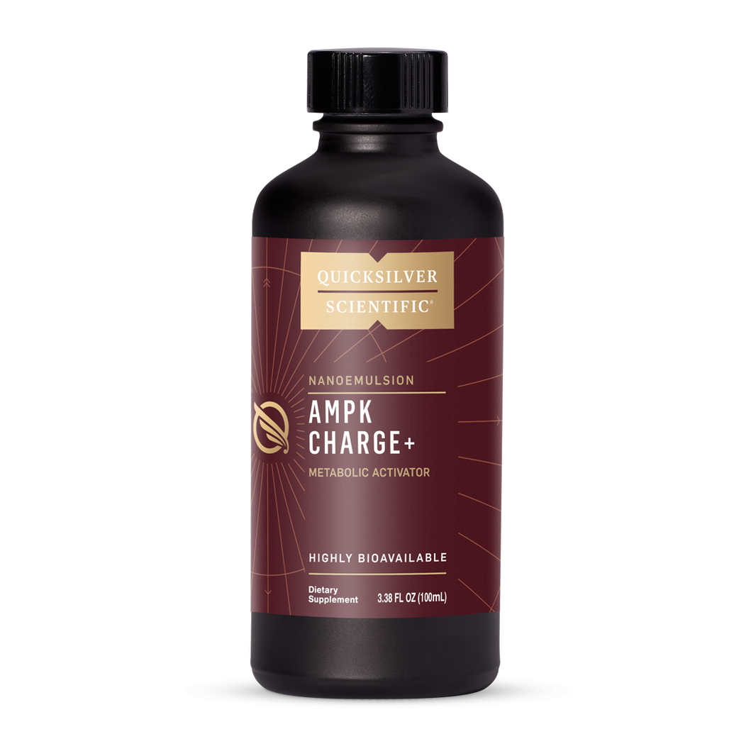Quicksilver Scientific Nanoemulsion A M P K Charge+ Metabolic Activator Highly Bioavailable Dietary Supplement