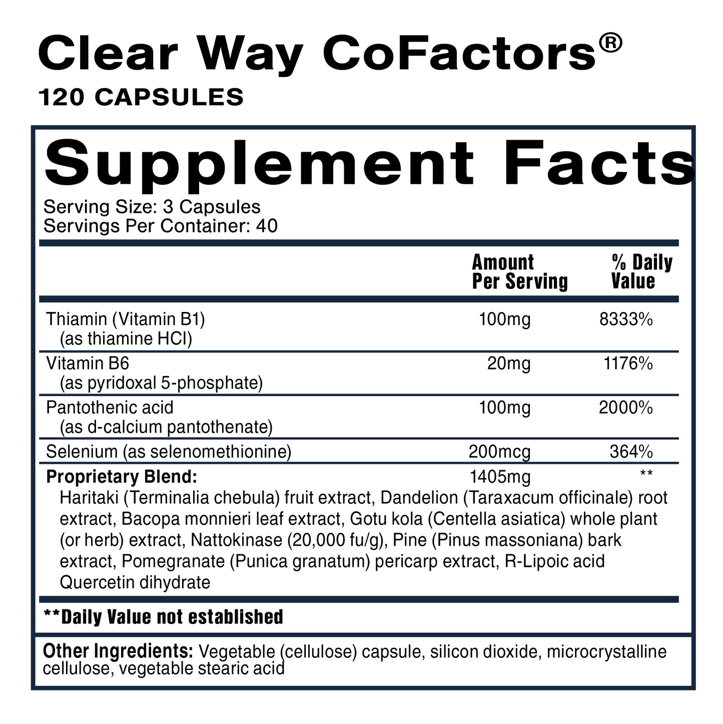 Clear Way Cofactors® 120 capsules