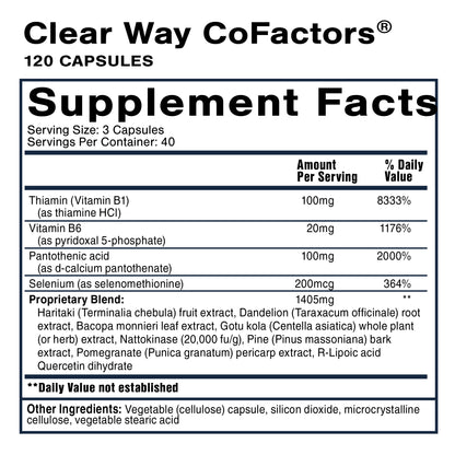 Clear Way Cofactors® 120 capsules