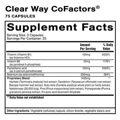 Clear Way Cofactors® 75 Capsules