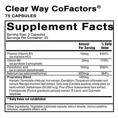 Clear Way Cofactors® 75 Capsules