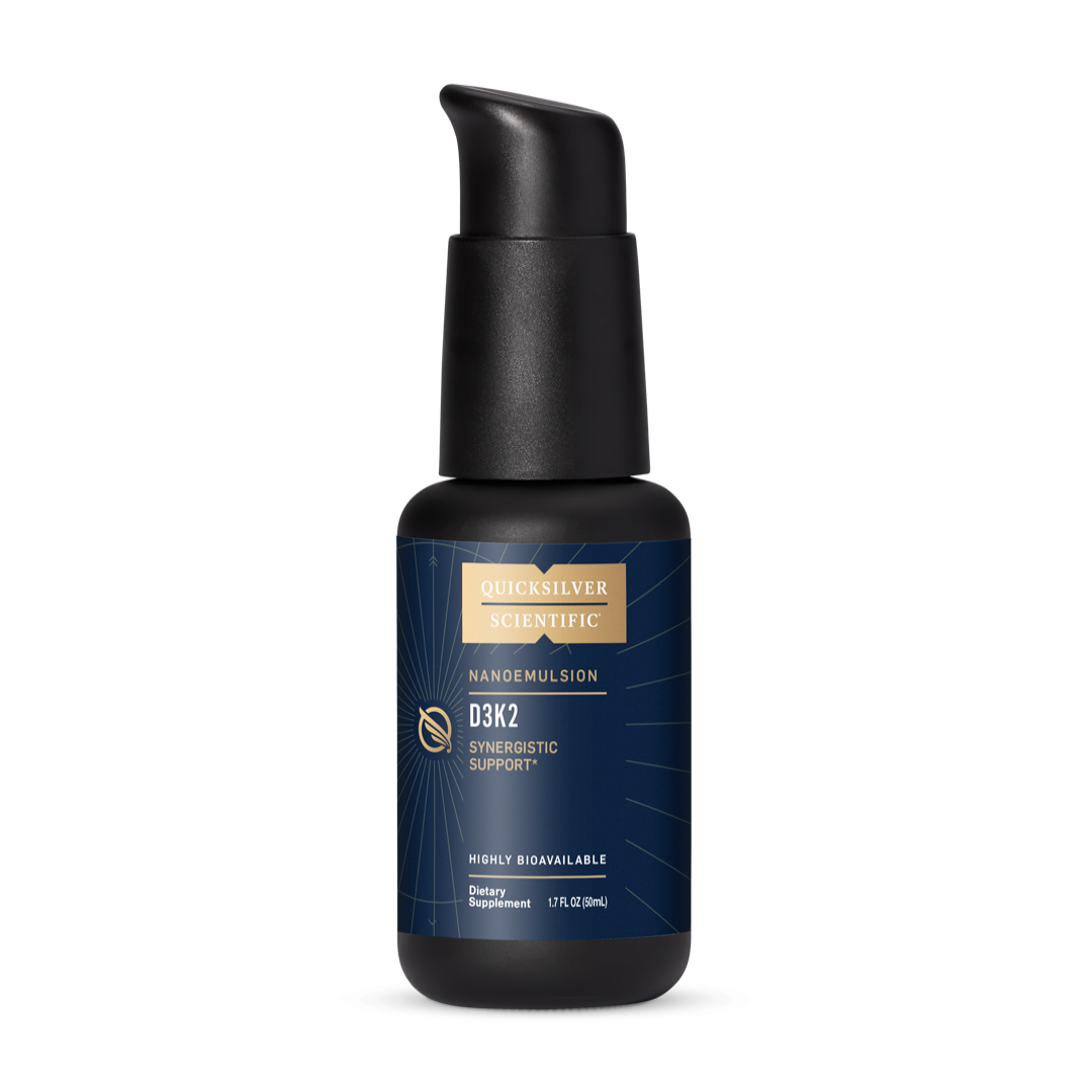 Quicksilver Scientific Nanoemulsion D 3 K 2 Synergistic Support Highly Bioavailable Dietary Supplement 1.7 FL OZ (50mL)