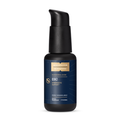 Quicksilver Scientific Nanoemulsion D 3 K 2 Synergistic Support Highly Bioavailable Dietary Supplement 1.7 FL OZ (50mL)
