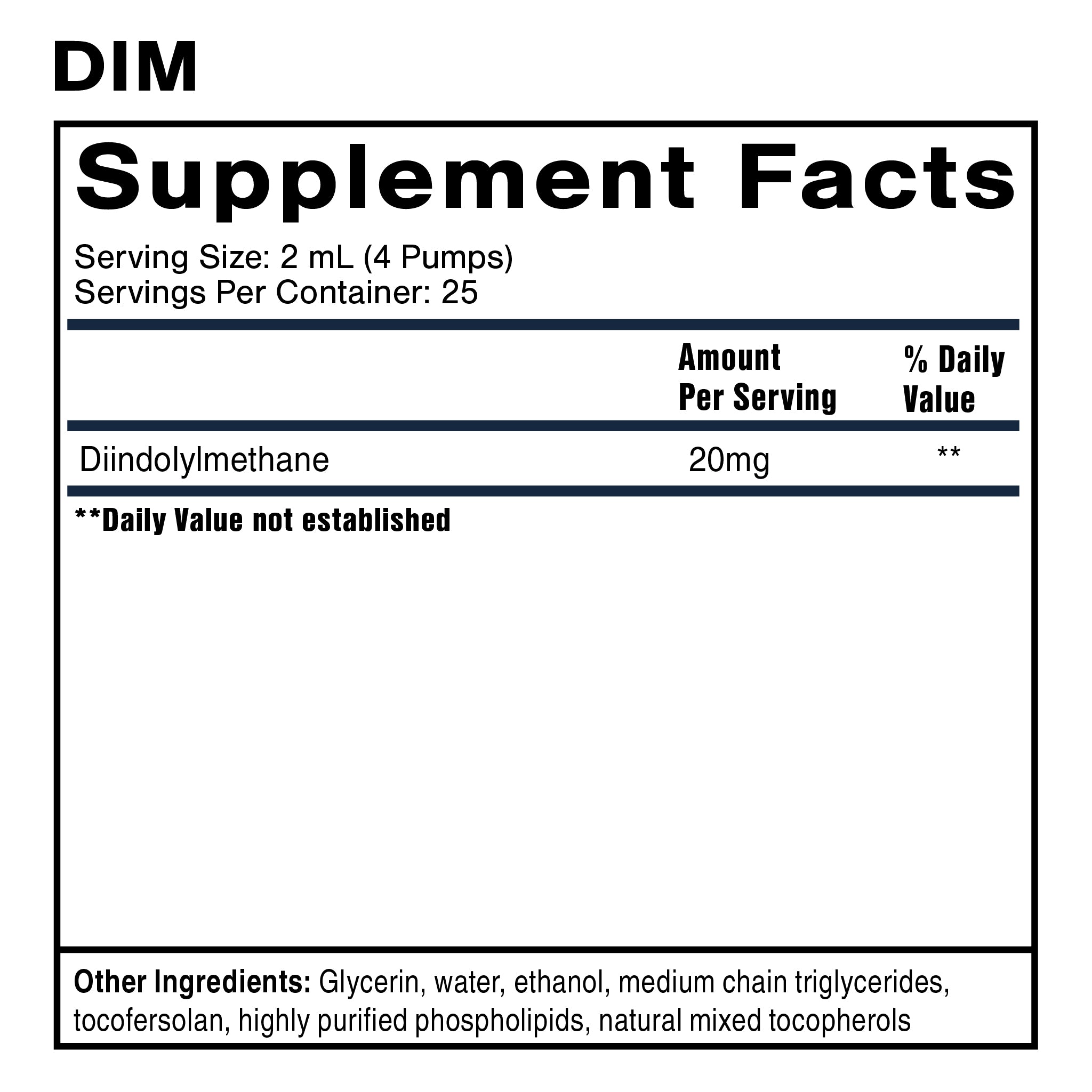 Dim Liquid DIM (Diindolylmethane) - Hormone Supplement - Quicksilver