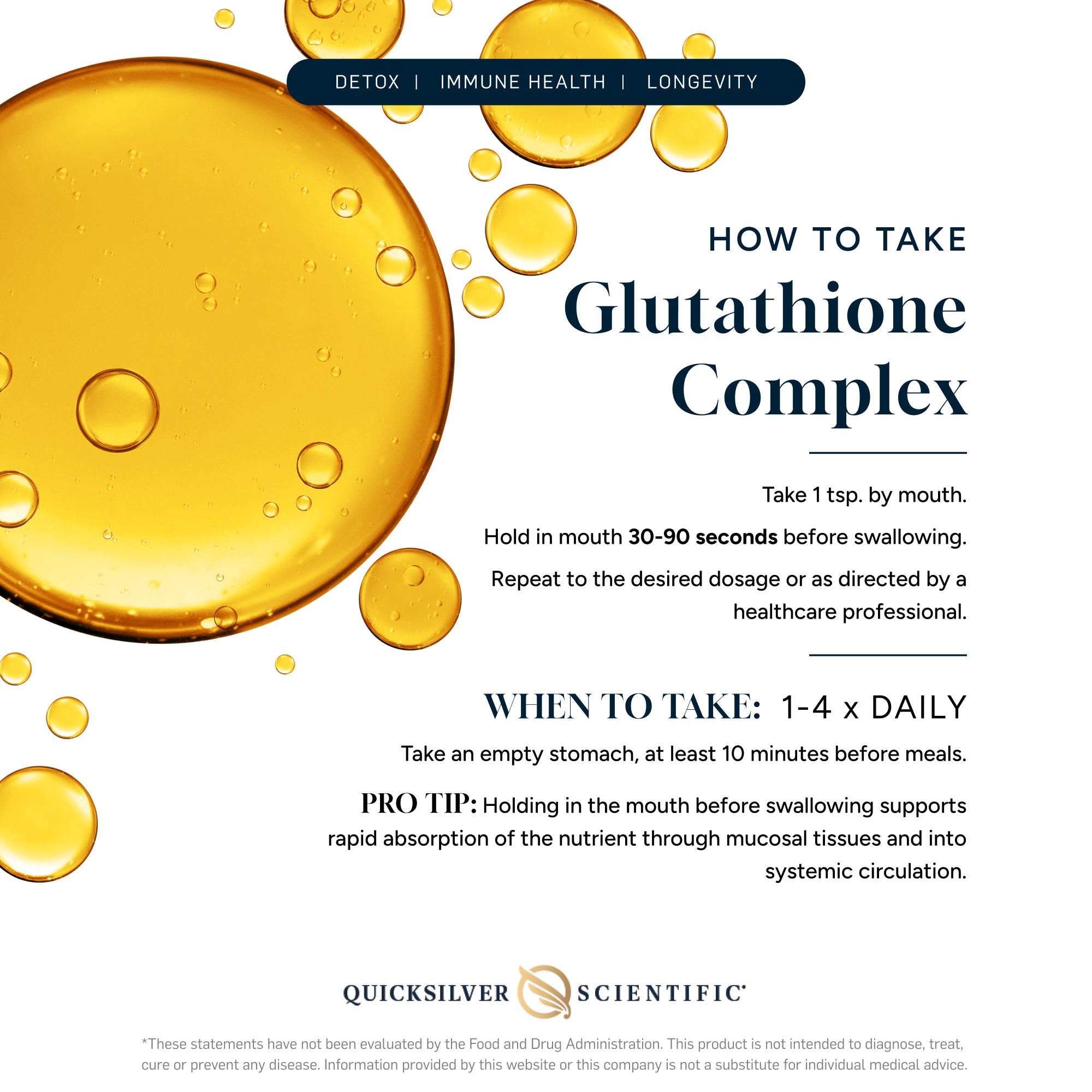 Glutathione Complex - Detox Support Supplement - Quicksilver