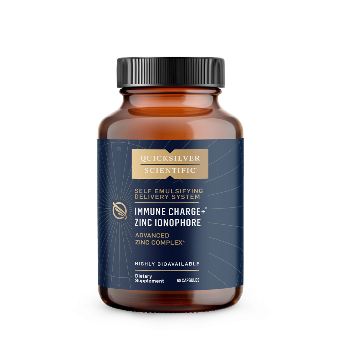 Quicksilver Scientific Self Emulsifying Delivery System Immune Charge Zinc Ionophore Advanced Zinc Complex Highly Bioavailable Dietary Supplement 80 Capsules