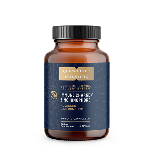 Quicksilver Scientific Self Emulsifying Delivery System Immune Charge Zinc Ionophore Advanced Zinc Complex Highly Bioavailable Dietary Supplement 80 Capsules