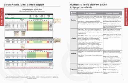 Blood Metals Panel Sample report page 5