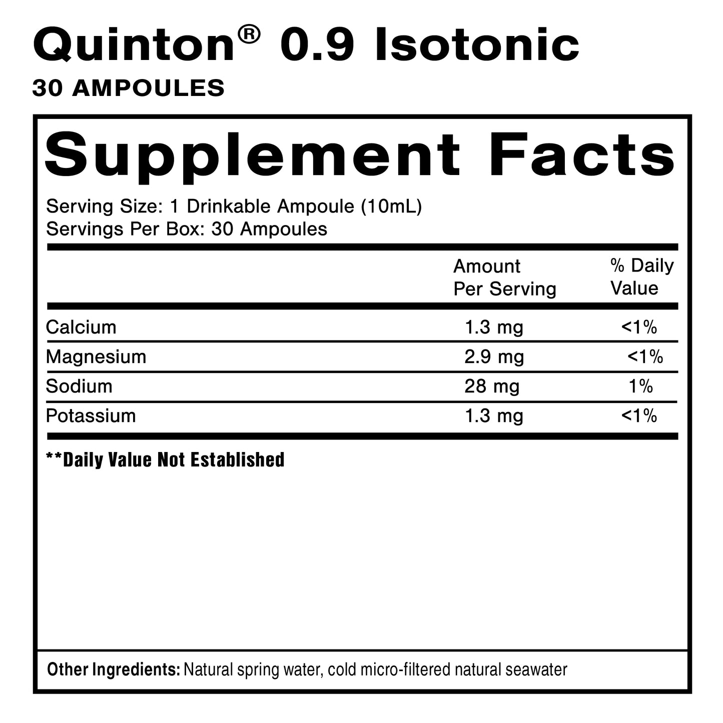 Quinton Isotonic 30 Amps