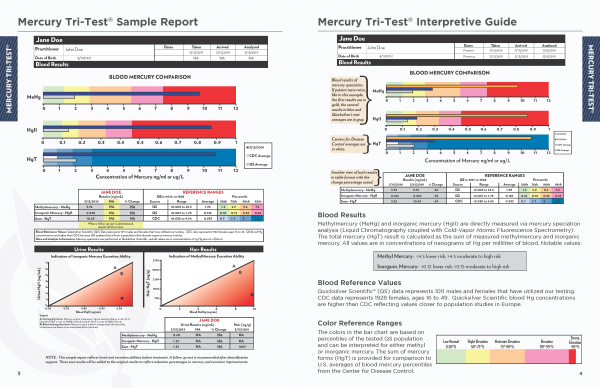 Testing booklet Mercury Tri test sample report