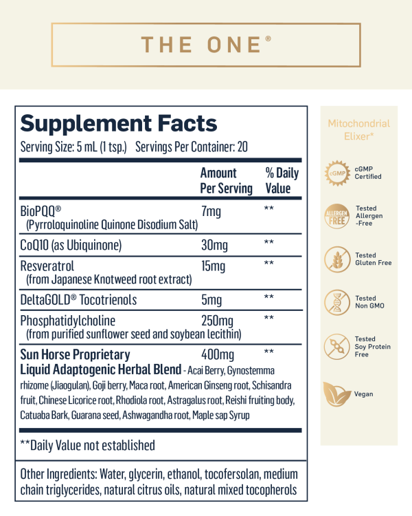 The One supplement facts