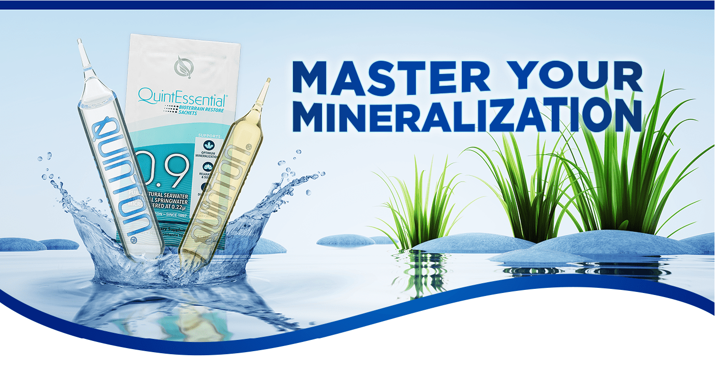 Master your Mineralization Quinton Pure Natural Seawater & Natural Springwater Ampoules and Sachet