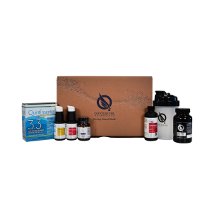 Quicksilver Scientific 30 Day Reset Program includes AMPK Charge+™, Ultra Binder®, NAD+ Gold®, Methyl Charge+™, QuintEssential® 3.3 and H2Elite products
