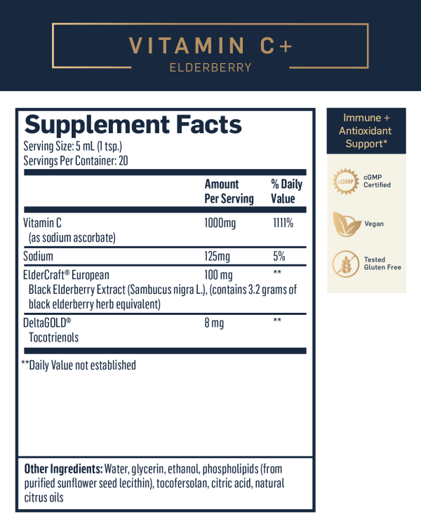 Vitamin C Elderberry supplement facts