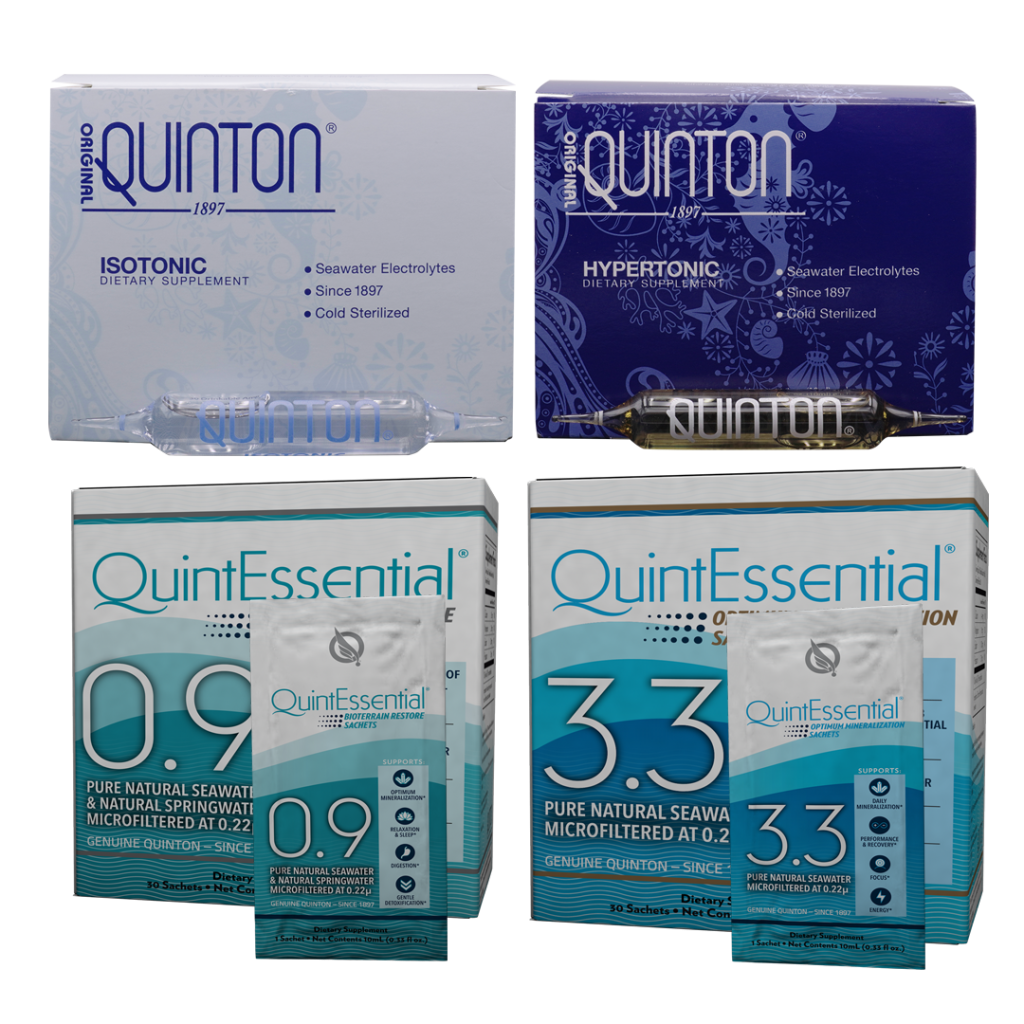 Quinton bundle product Isotonic 0.9 and hypertonic 3.3 ampoules and sachets