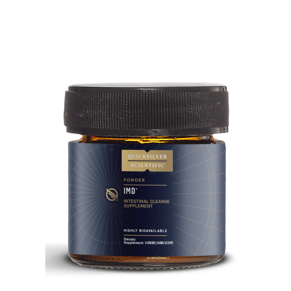 I M D 9 Gram powder Intestinal Cleanse Supplement jar